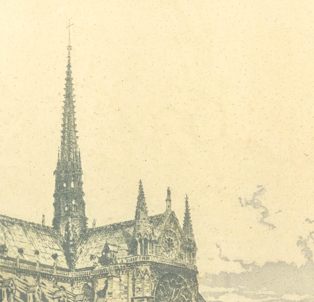 Franz Xaver Wolf "Paris Notre Dame III" Etching - 3