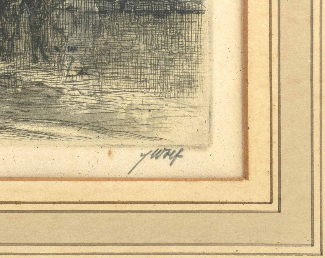 Franz Xaver Wolf "Paris Notre Dame III" Etching - 7