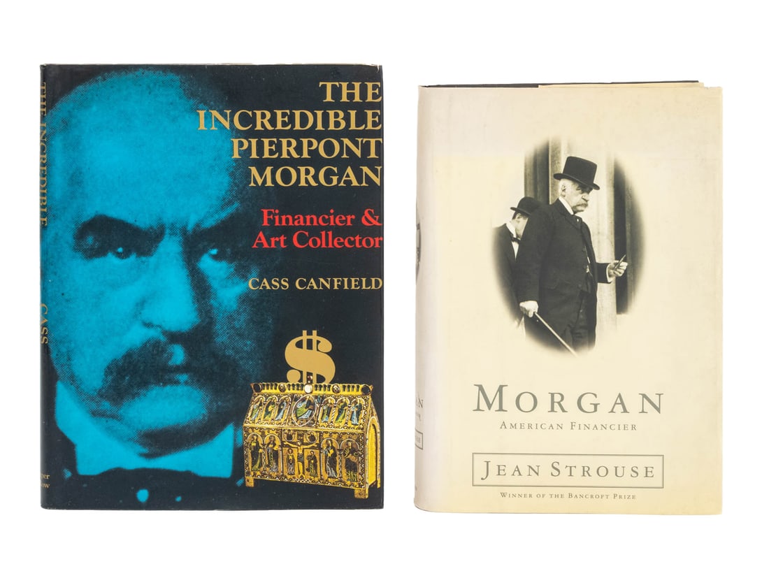 Biographies on Pierpont Morgan, 2: Canfield, Cass, "The Incredible Pierpont Morgan: Financier & Art Collector", New York: Harper & Row, 1974; and Strouse, Jean, "Morgan: American Financier", New York: Random House,1999. Larger: 10" L