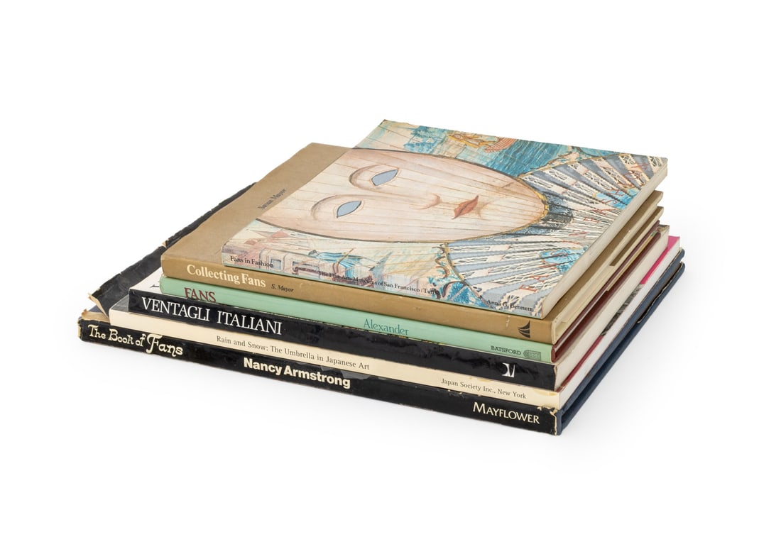 Books on Fans and Umbrellas, 6: Collection of Six Books on Fans and Umbrellas, comprising: "The Costume Accessories Series: Fans", Alexander, Helene, "Collecting Fans", Mayor, Susan, "Ventagli Italiani Moda Costume Arte", "Fans in F