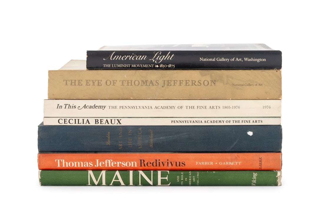 Books on American Art, 7: Collection of Seven Books on American Art, comprising: "Art and Life in America", Larkin, Oliver W., "Cecilia Beaux: Portrait of an Artist", "In This Academy Pennsylvania Academy of the Fine Arts