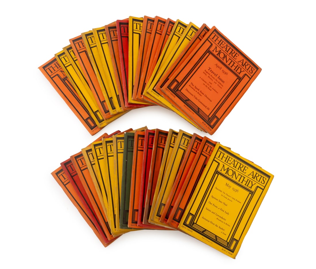 "Theatre Arts Monthly", 1933-1938: Collection of 32 Issues of "Theatre Arts Monthly" published in 1933-1938, including: "July 1933", "April 1935", "December 1935", "January 1936", "February 1936", "March 1936", "July 1936", "September