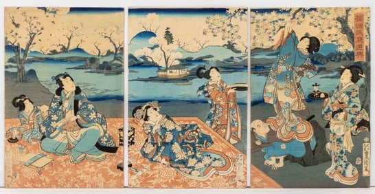 Utagawa Kunisada "Sakura Genji niwa yukyo", 3