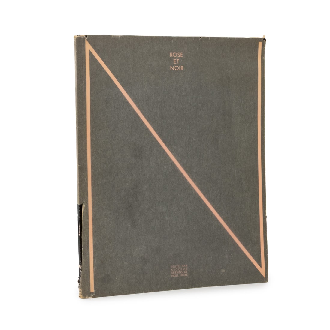 Paul Iribe "Rose et Noir", 1931: Iribe, Paul, "Rose et Noir (Plaquette No. 2: Le Mauve Genie)", Paris, Etablissements Nicolas, 1931. 13" L x 10.25" W x 0.25" D. Provenance: From the Collection of Laura and Lewis Kruger. Keywords: Art