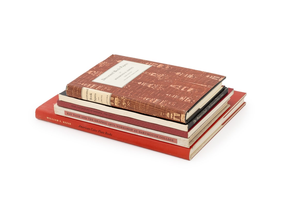 Book Decoration and Design, 5: Collection of Five Books on Book Decoration and Design, comprising: "Decorated Book Papers", Loring, Rosamond B., "Book Decoration in America 1890-1910", "Ray Nash and the Graphic Arts Workshop at Dar
