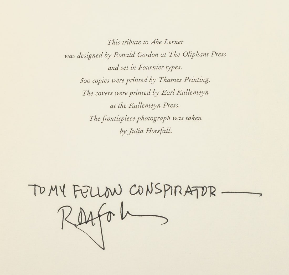 Signed, etc. Typophile Monographs Pamphlets, 7 - 8