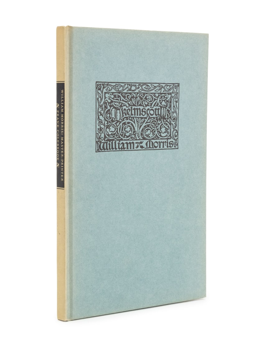 John DePol Signed "William Morris: Master-Printer": Colebrook, Frank, illus.: DePol, John, "William Morris: Master-Printer", Council Bluff, Iowa: Yellow Barns Press, 1989, signed and inscribed on pastedown by John DePol, one of 200 copies. 9" L x 6" W