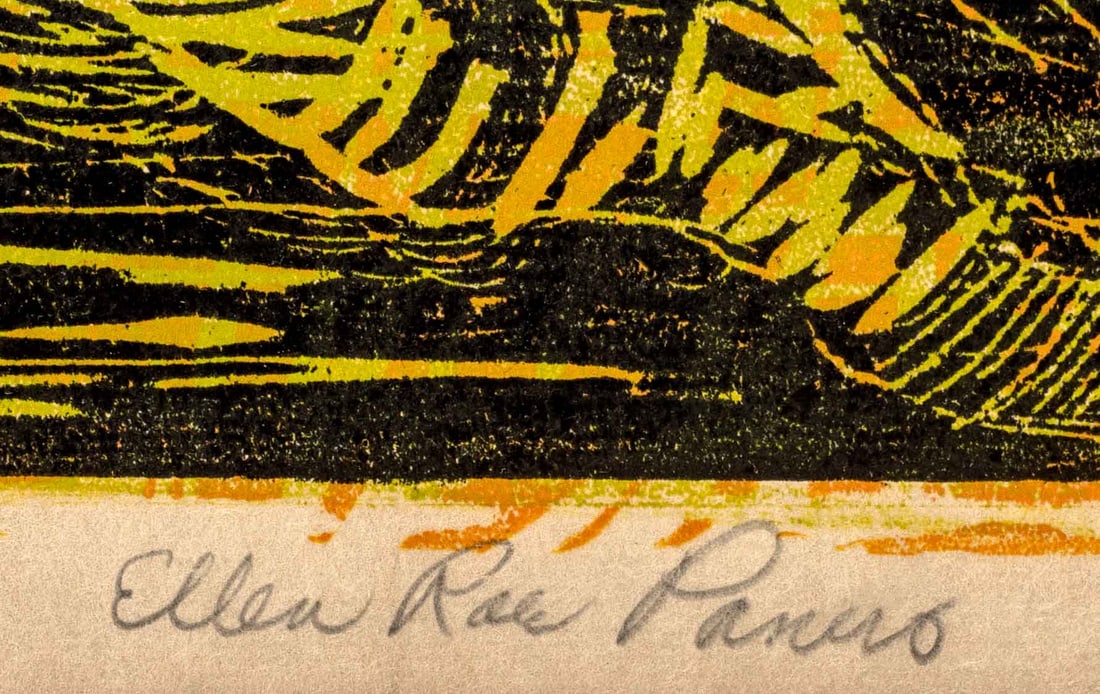 Ellen Rae Panero "Merry Go-Round" Woodcut - 7