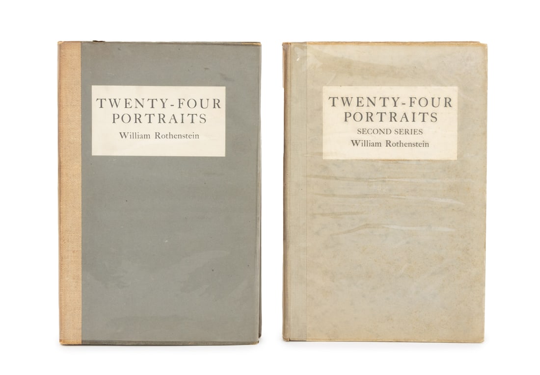 William Rothenstein "Twenty-Four Portraits", 1920: Rothenstein, William, "Twenty-Four Portraits", London: George Allen & Unwin Ltd., 1920, edition limited to 2000 copies; and Rothenstein, William, "Twenty-Four Portraits Second Series", London: Chatto