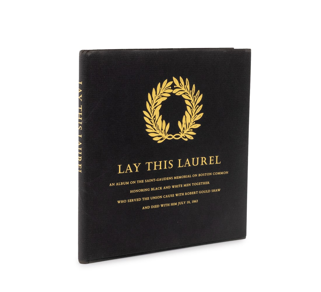"Lay This Laurel" Album, 1973: Kirstein, Lincoln, photographs by Richard Benson, "Lay This Laurel: An Album on the Saint-Gaudens Memorial on Boston Common Honoring Black and White Men Together Who Served the Union Cause with