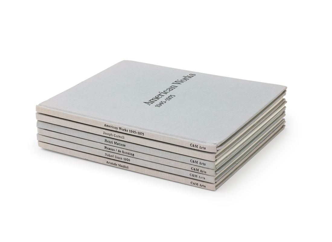 C & M Arts Exhibition Catalogs, 6: Collection of Six C & M Arts Exhibition Catalogs, comprising: "Picasso's Dora Maar, de Kooning's Women", "Henri Matisse: A Survey of Drawings", "Joseph Cornell: Box Constructions and Collages", "Ameri