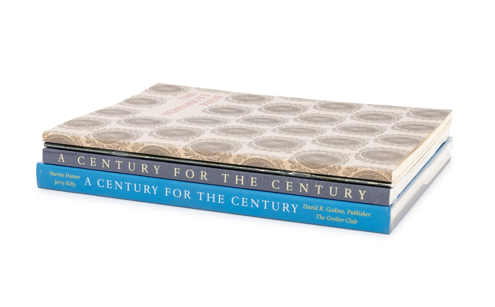 Books on Print and Book History, 4: Collection of Four Books on Print and Book History, comprising: two editions of "A Century for the Century: Fine Printed Books 1900-1999", Hutner, Martin and Jerry Kelly, "The Merrymount Press", Hutne