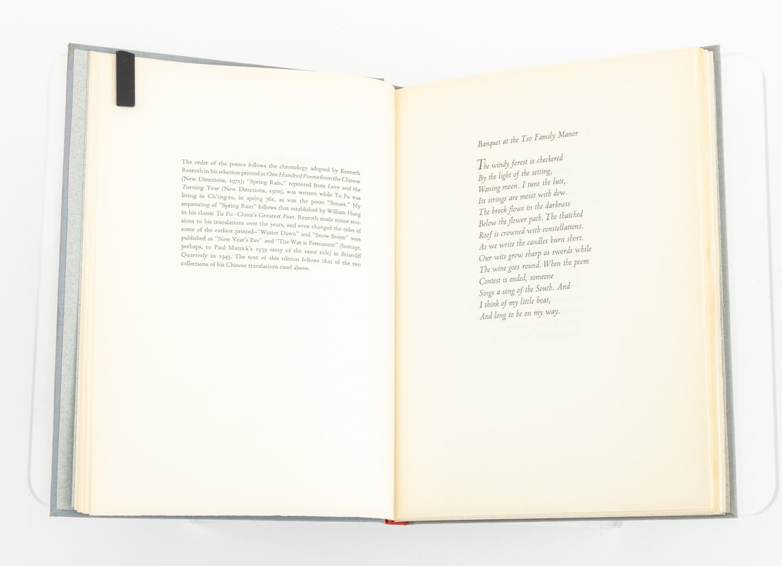 Tu Fu "Thirty Six Poems", 1987 - 6