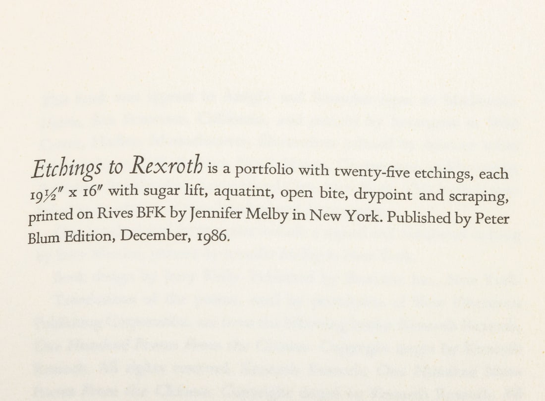 Tu Fu "Thirty Six Poems", 1987 - 8