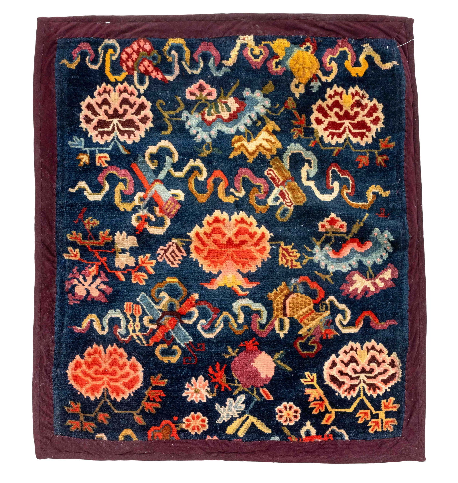 Tibetan Floral Motif Jabuye Rug, 2' 4" x 1' 10" (1 of 5)