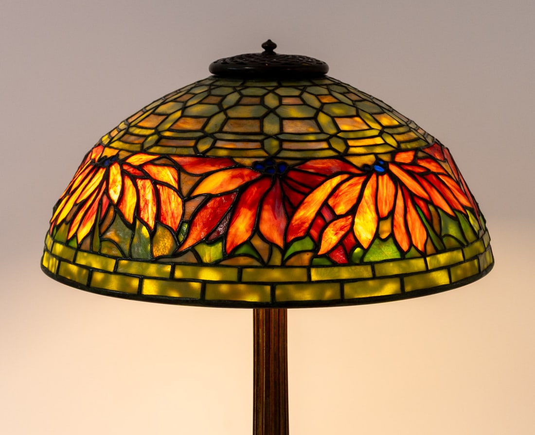 Tiffany Studios Poinsettia Table Lamp - 14