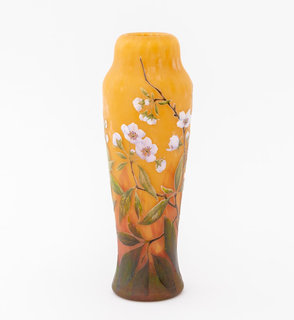 Daum Nancy Cameo and Enameled Glass Vase, ca. 1900 - 11