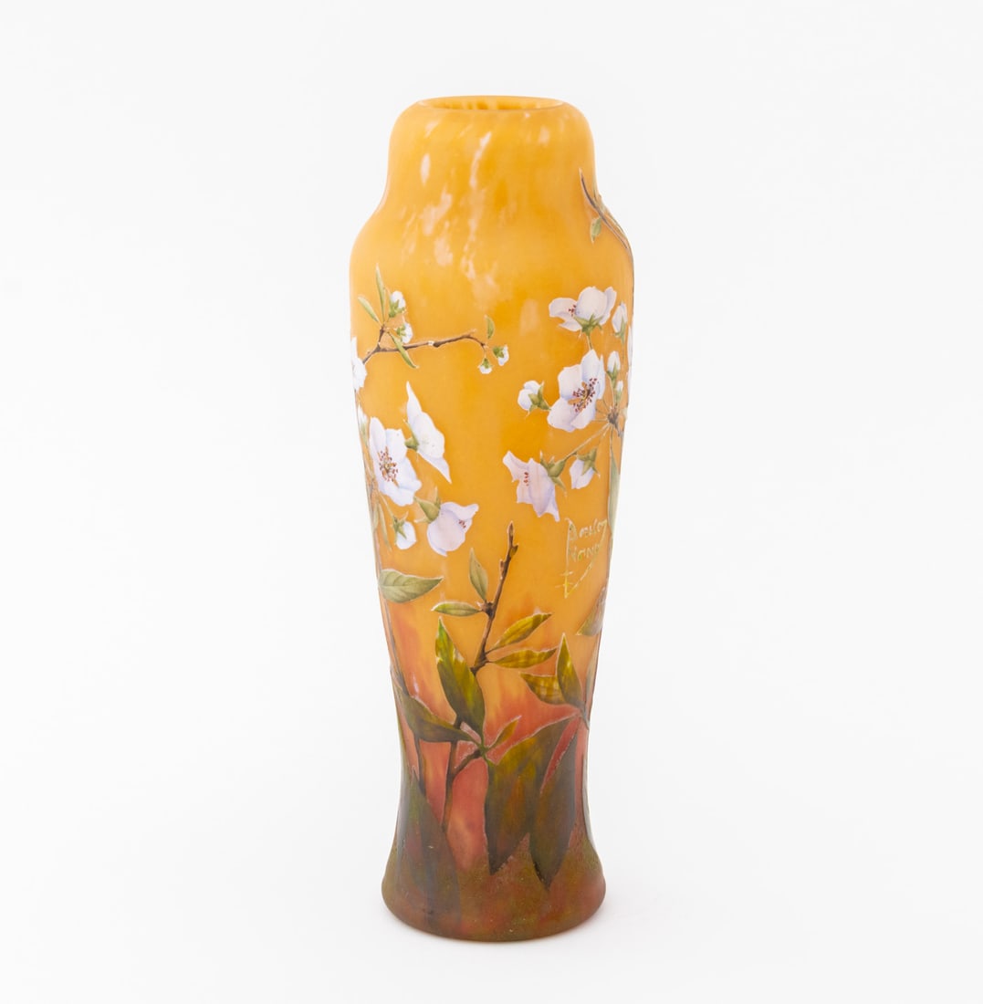 Daum Nancy Cameo and Enameled Glass Vase, ca. 1900 - 5