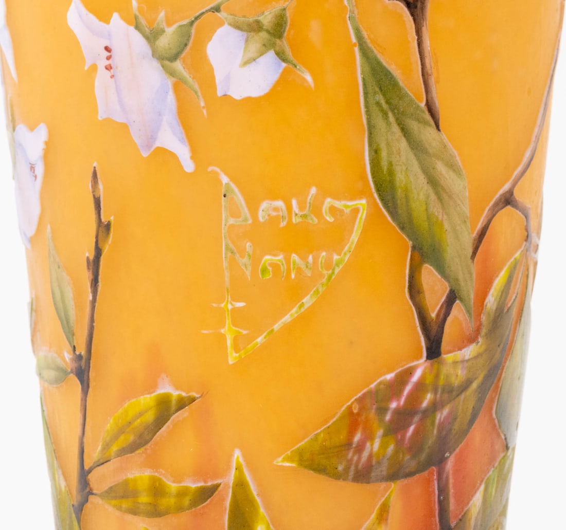 Daum Nancy Cameo and Enameled Glass Vase, ca. 1900 - 8