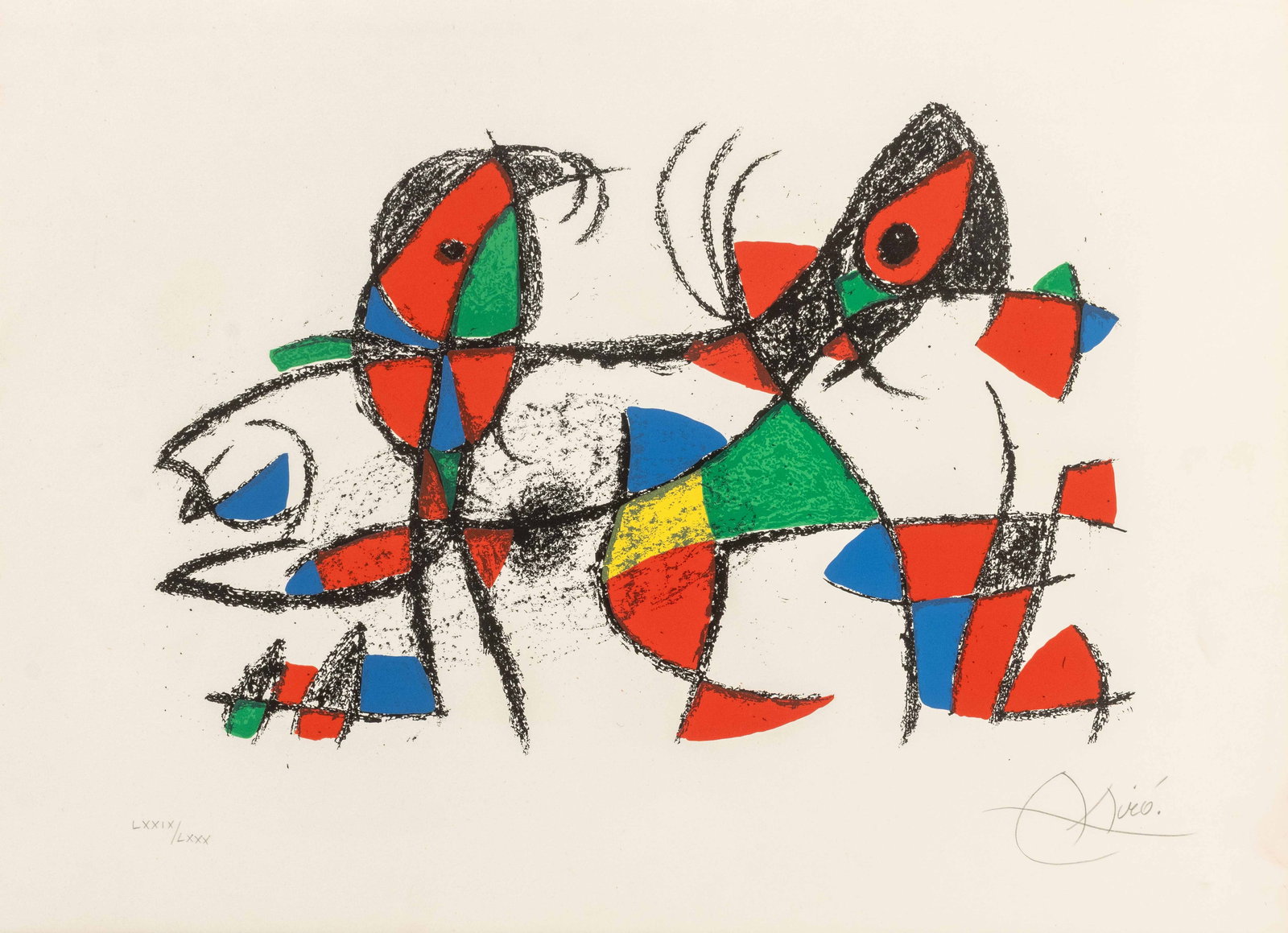 Joan Miro "Lithograph X" Lithograph, 1975 (1 of 9)
