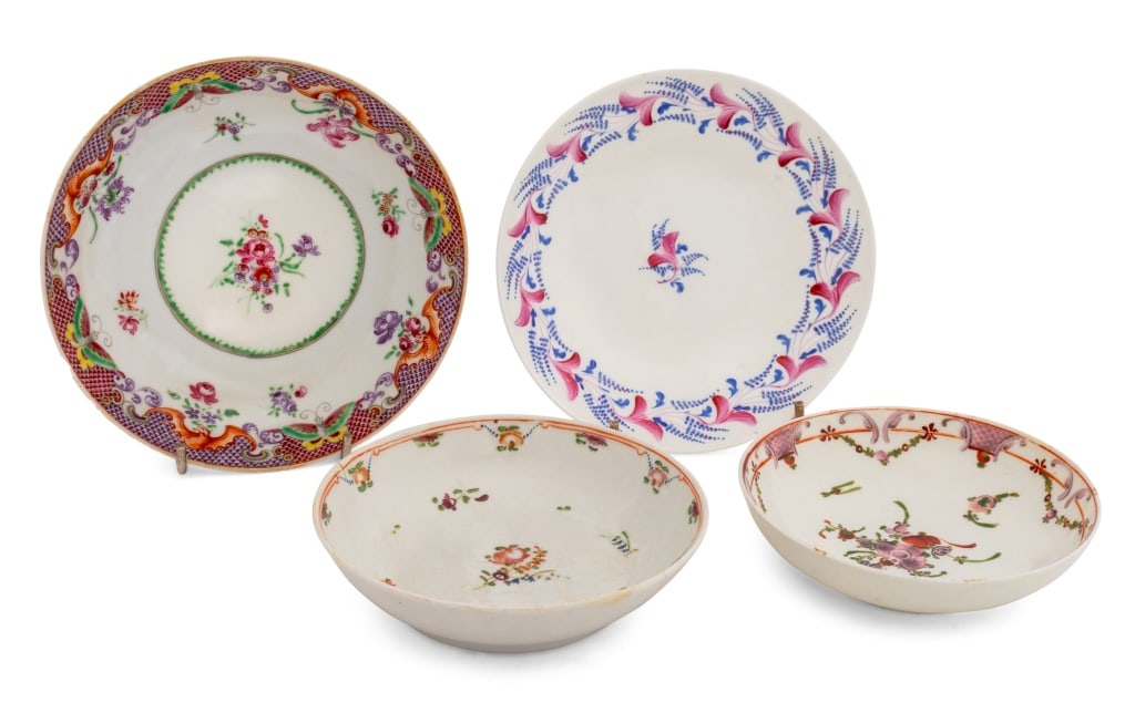 Chinese Export Famille Rose Porcelain Saucers, 4 (1 of 7)