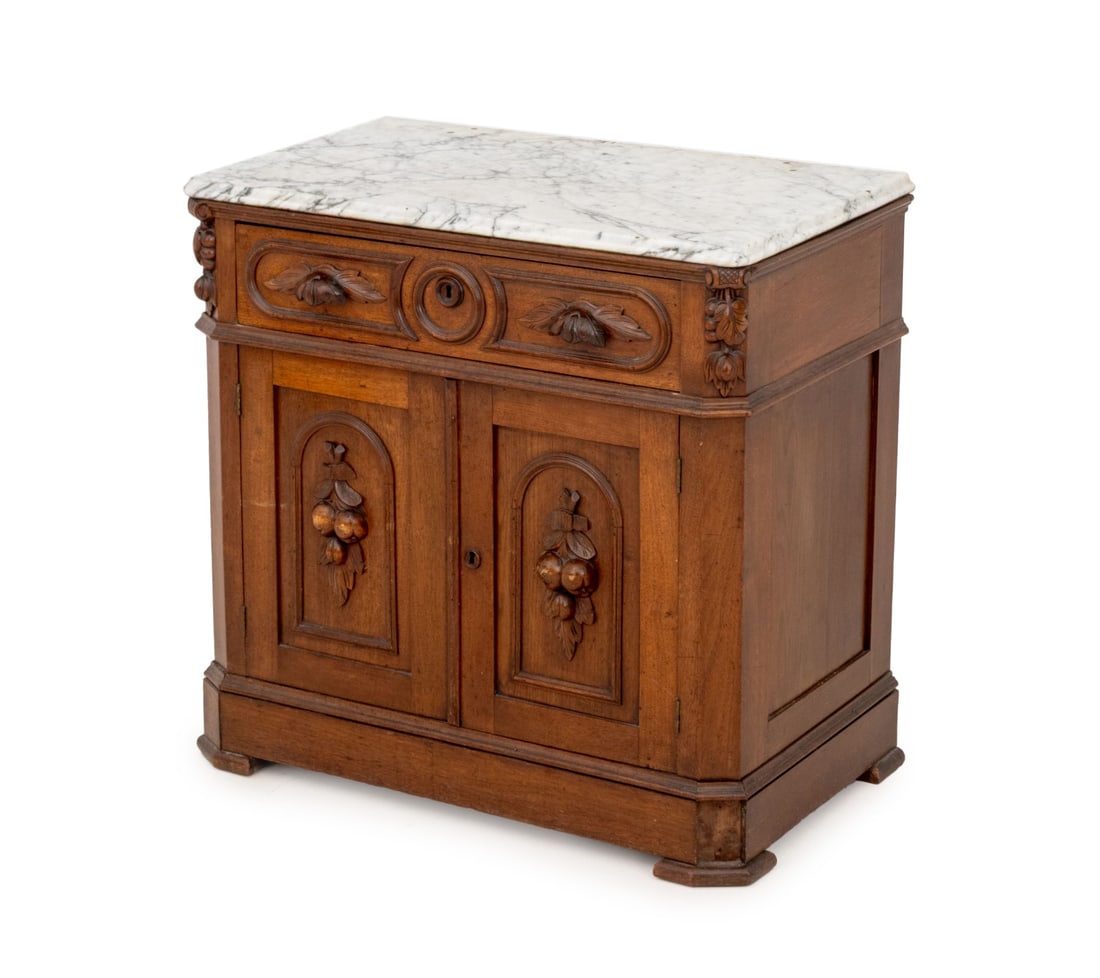 Victorian Marble Top Walnut Washstand (1 of 12)