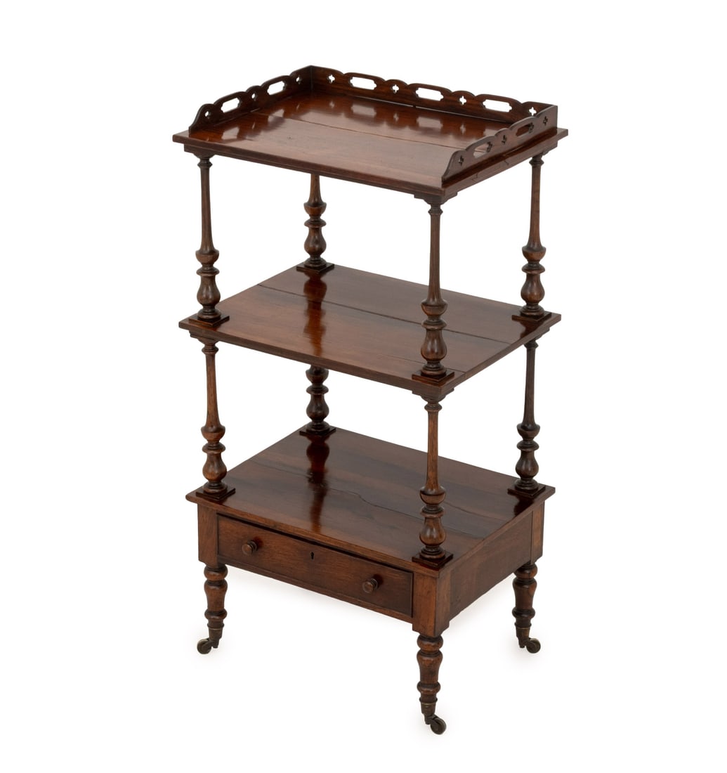 Victorian Rosewood Three-Tier Whatnot (1 of 12)
