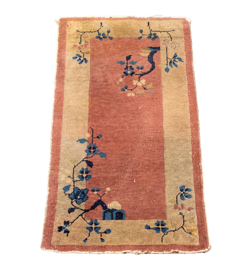 Chinese Art Deco Area Rug, 3' 10" x 2.5' (1 of 7)