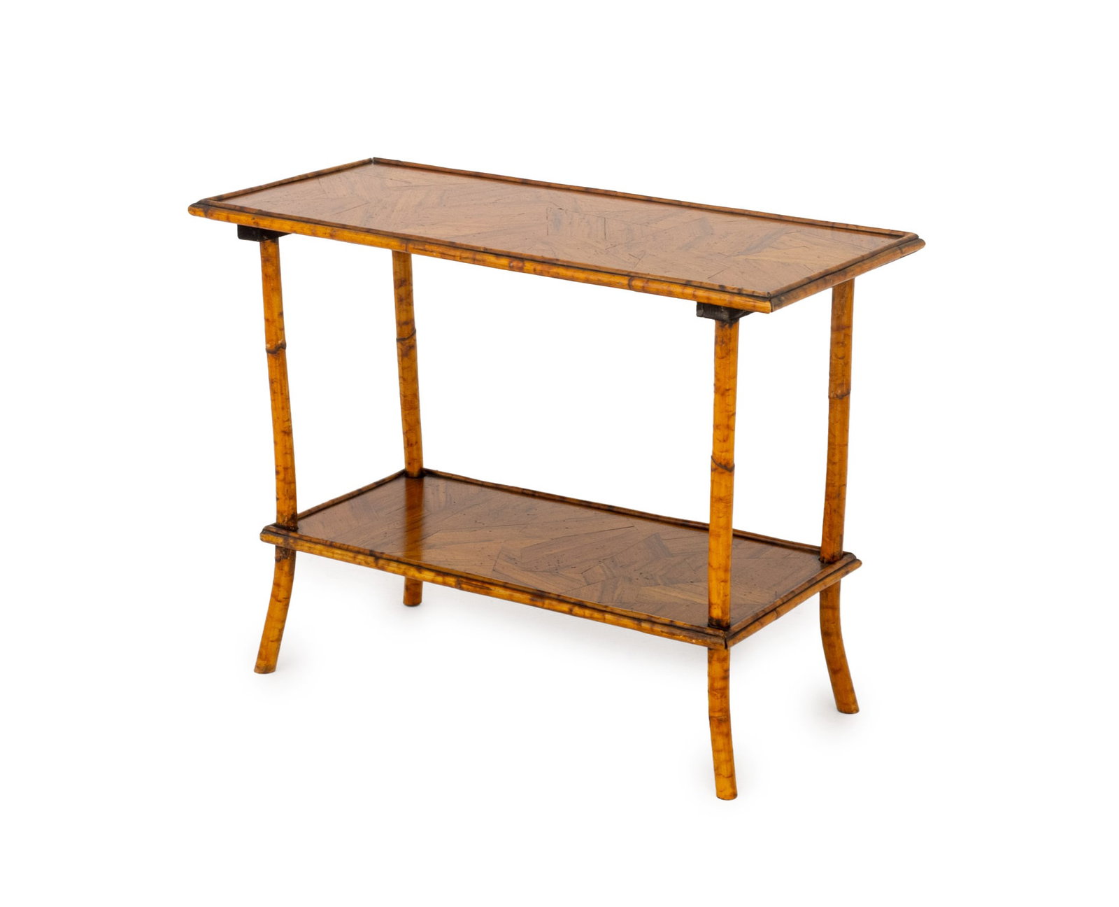 Modern Bamboo Two-Tier Console Table (1 of 9)