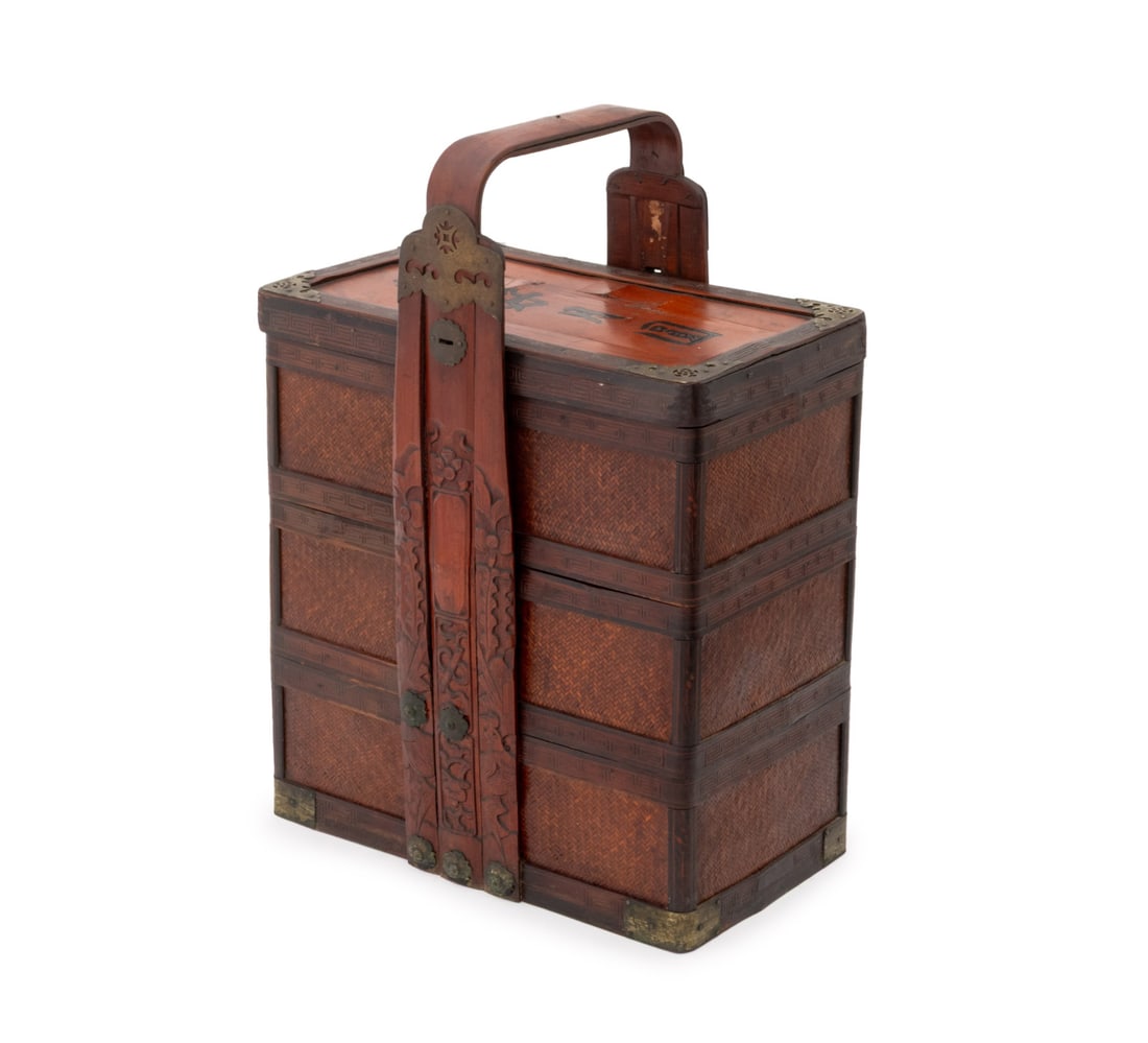 Chinese Red Lacquered Wedding Basket (1 of 10)