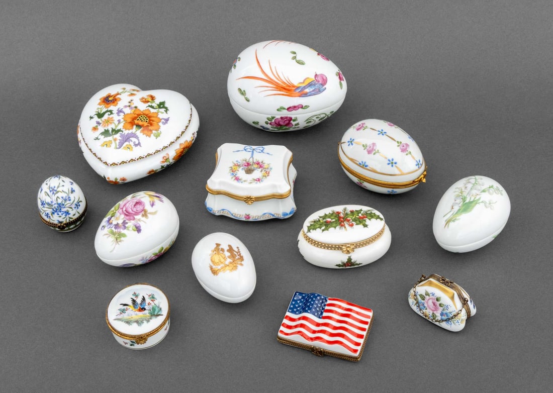 French Limoges Porcelain Covered Boxes, 12 (1 of 19)