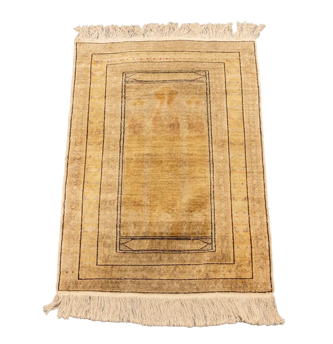 Turkish Khotan Beige Rug, 4' 11" x 2' 11" (1 of 8)