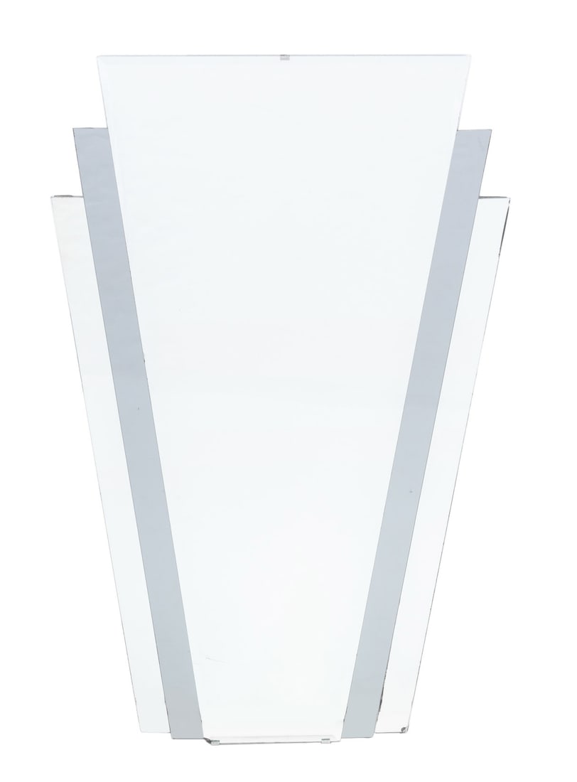 Skyscraper Style Fan Form Beveled Glass Mirror (1 of 5)