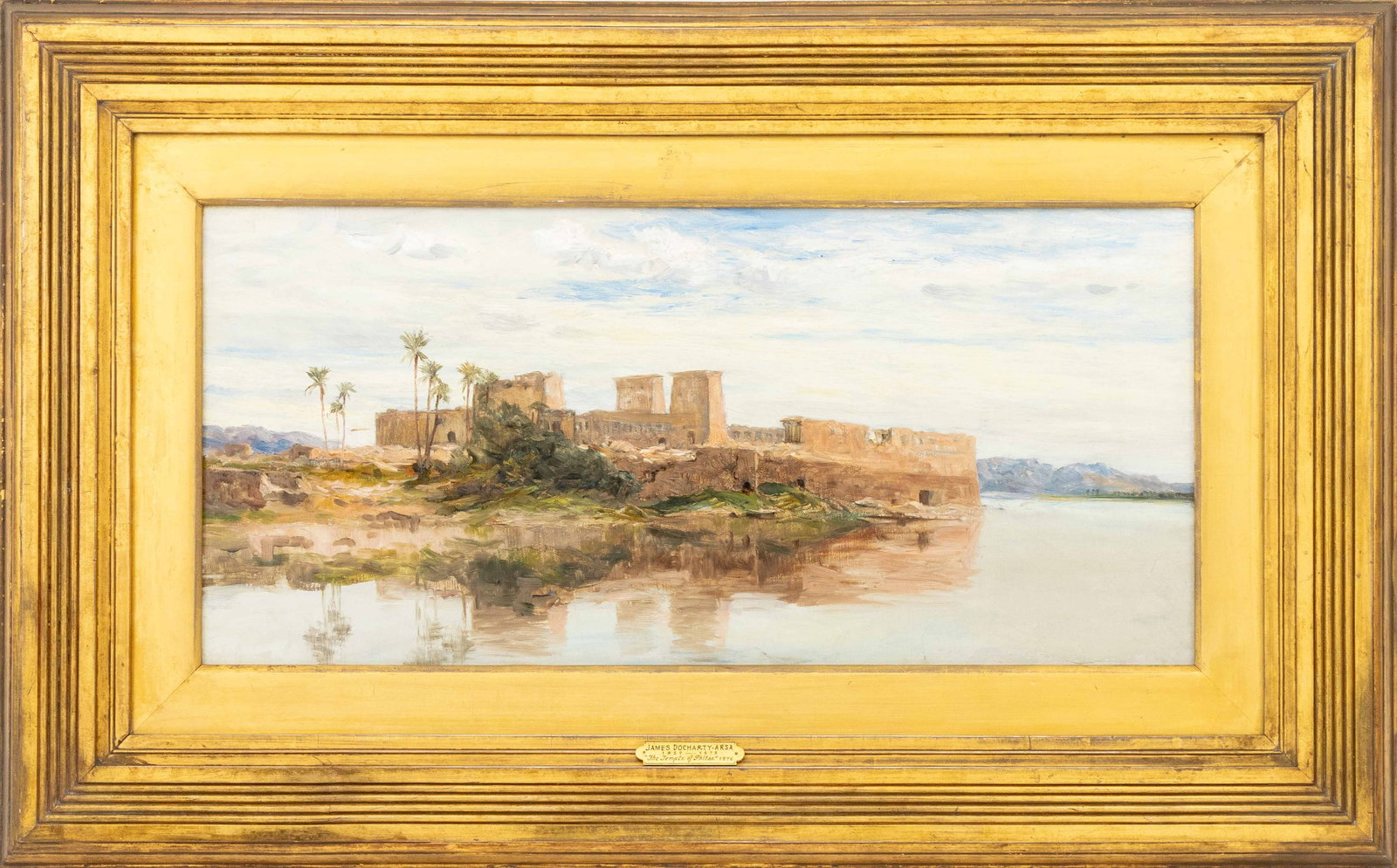 James Docharty Arsa "Temple of Philae" Oil, 1876 (1 of 11)
