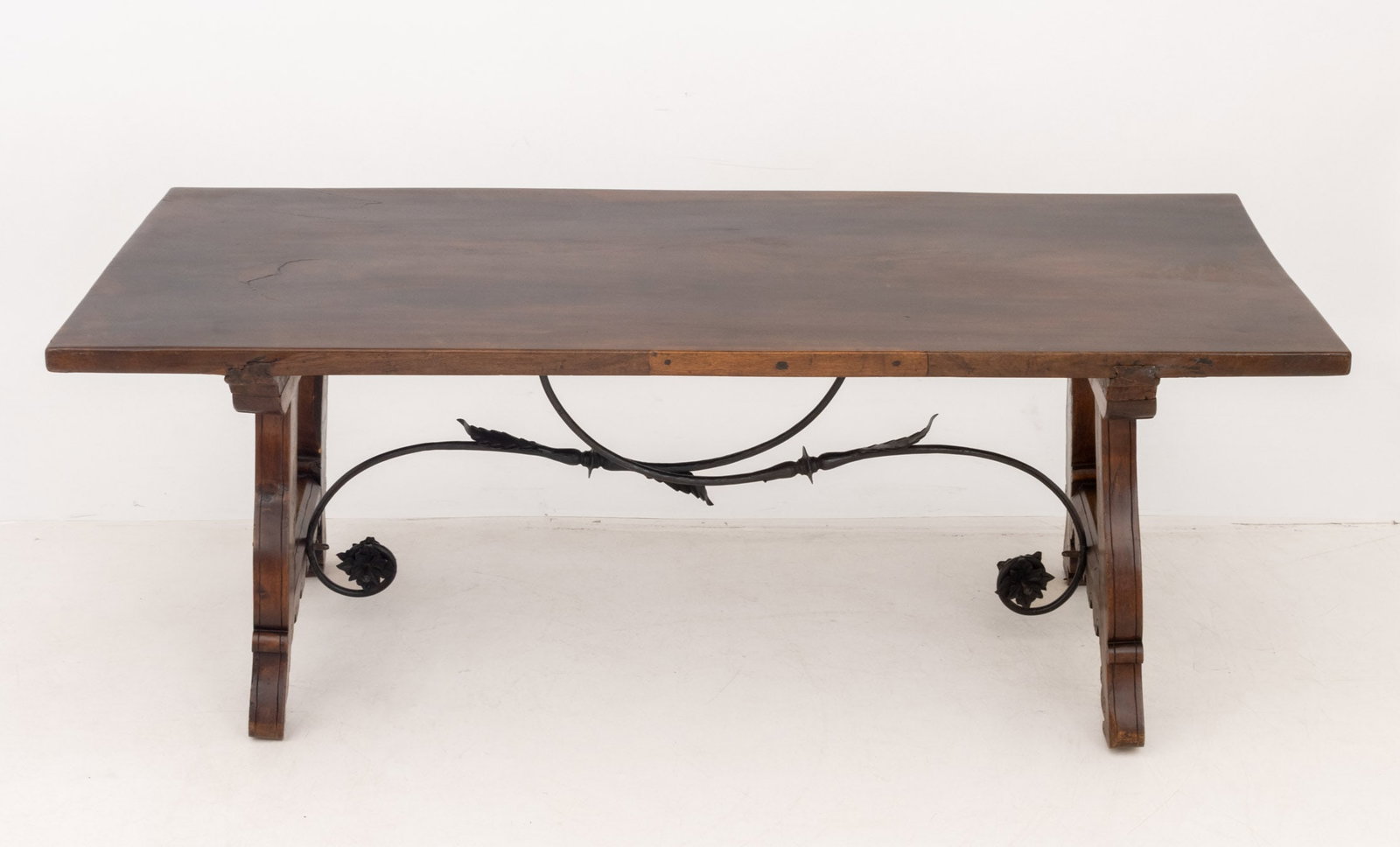 Spanish Baroque Style Walnut Trestle Table - 3