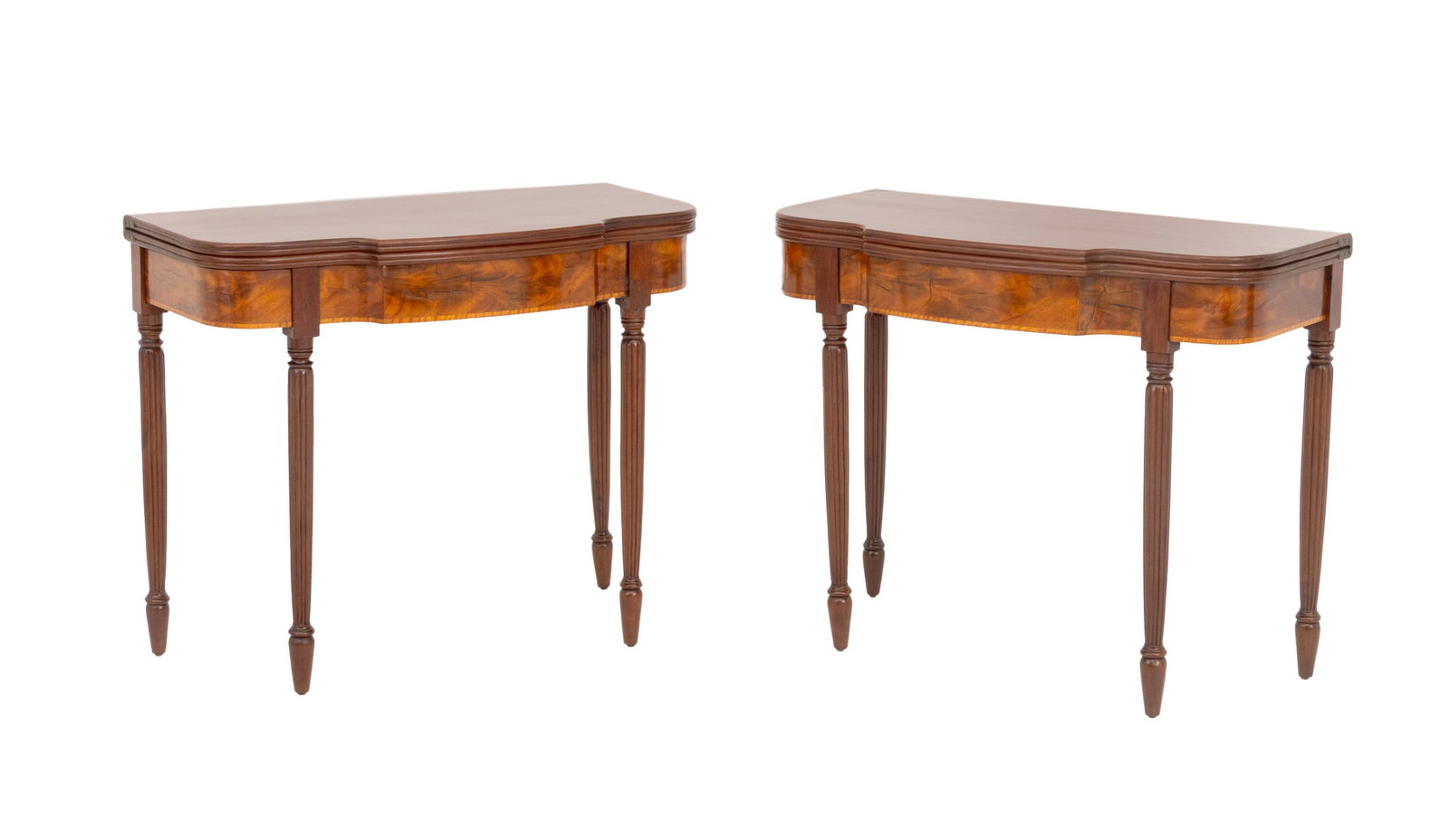 American Federal Mahogany Card Tables, Pair (1 of 14)