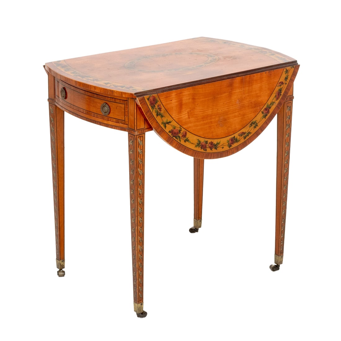 George III Painted Satinwood Pembroke Table (1 of 8)