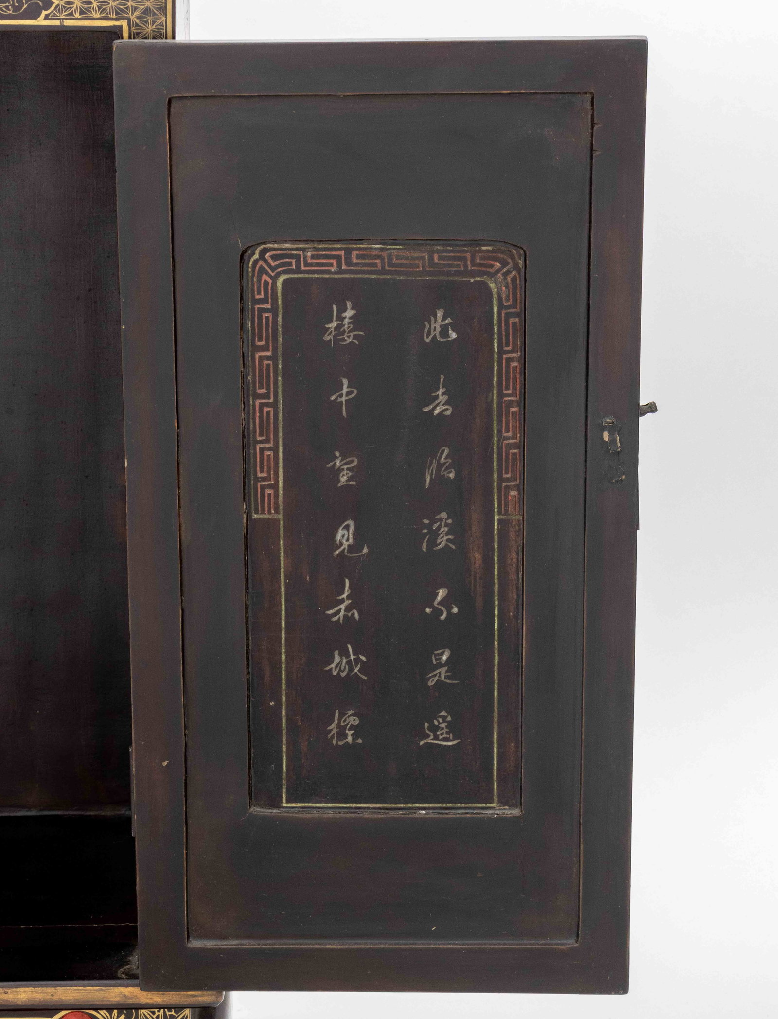 Chinese Lacquer Temple Cabinets, Pair - 13
