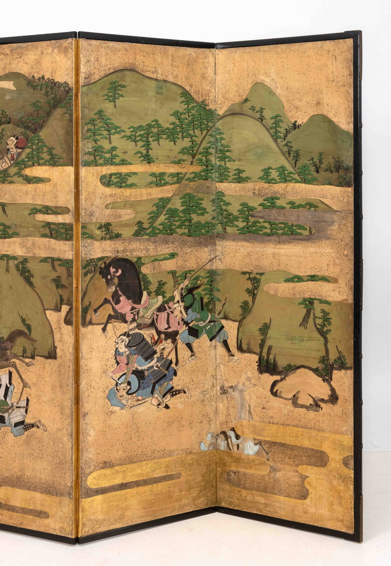 Chinese Warrior Scene 6-Panel Folding Screen - 4