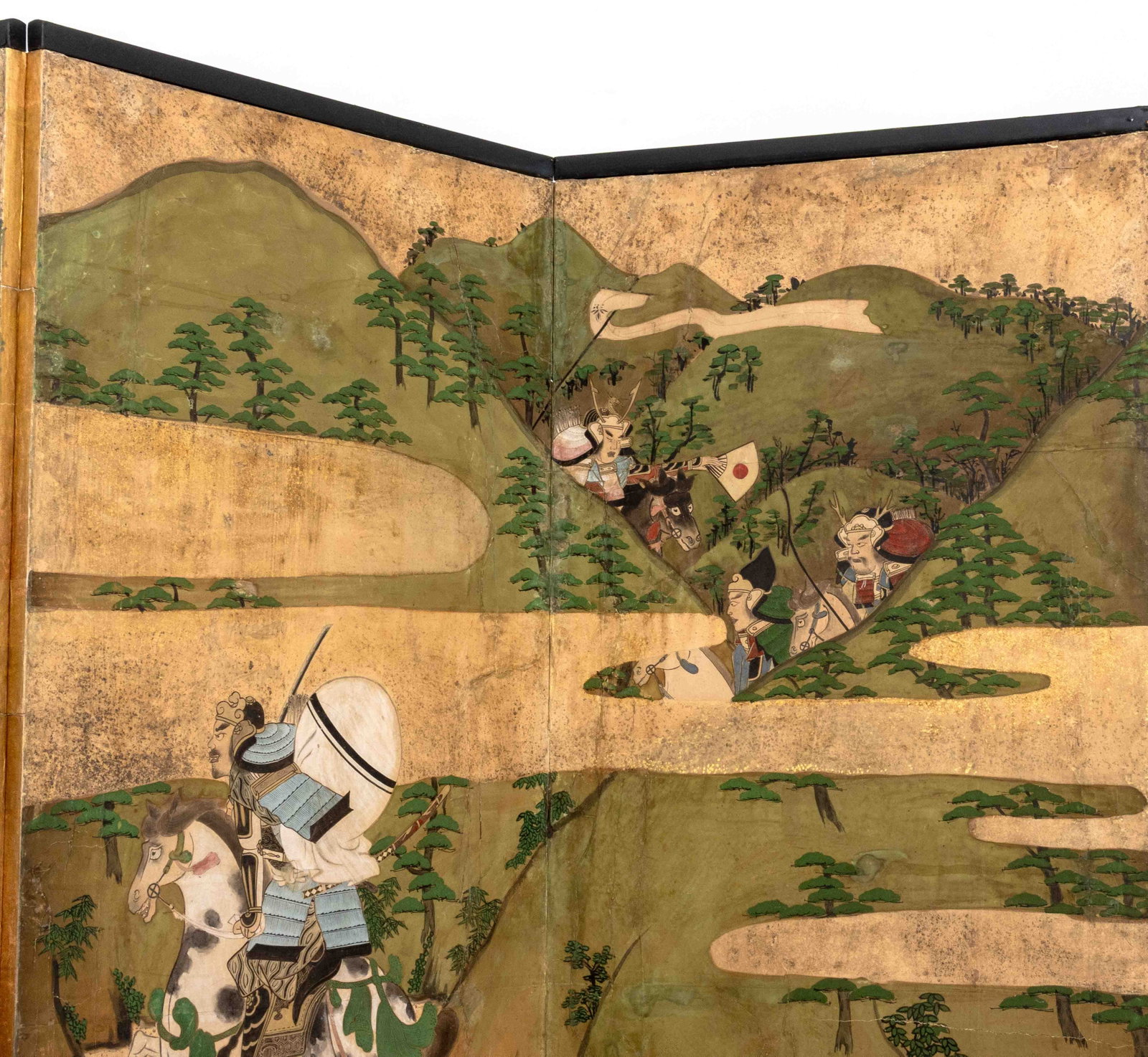 Chinese Warrior Scene 6-Panel Folding Screen - 7
