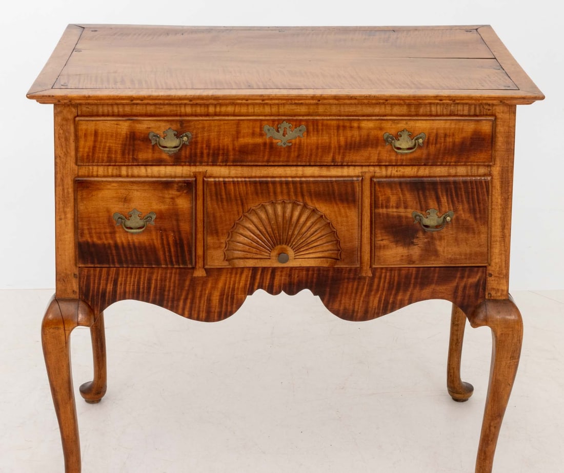 American Chippendale Maple Lowboy - 4