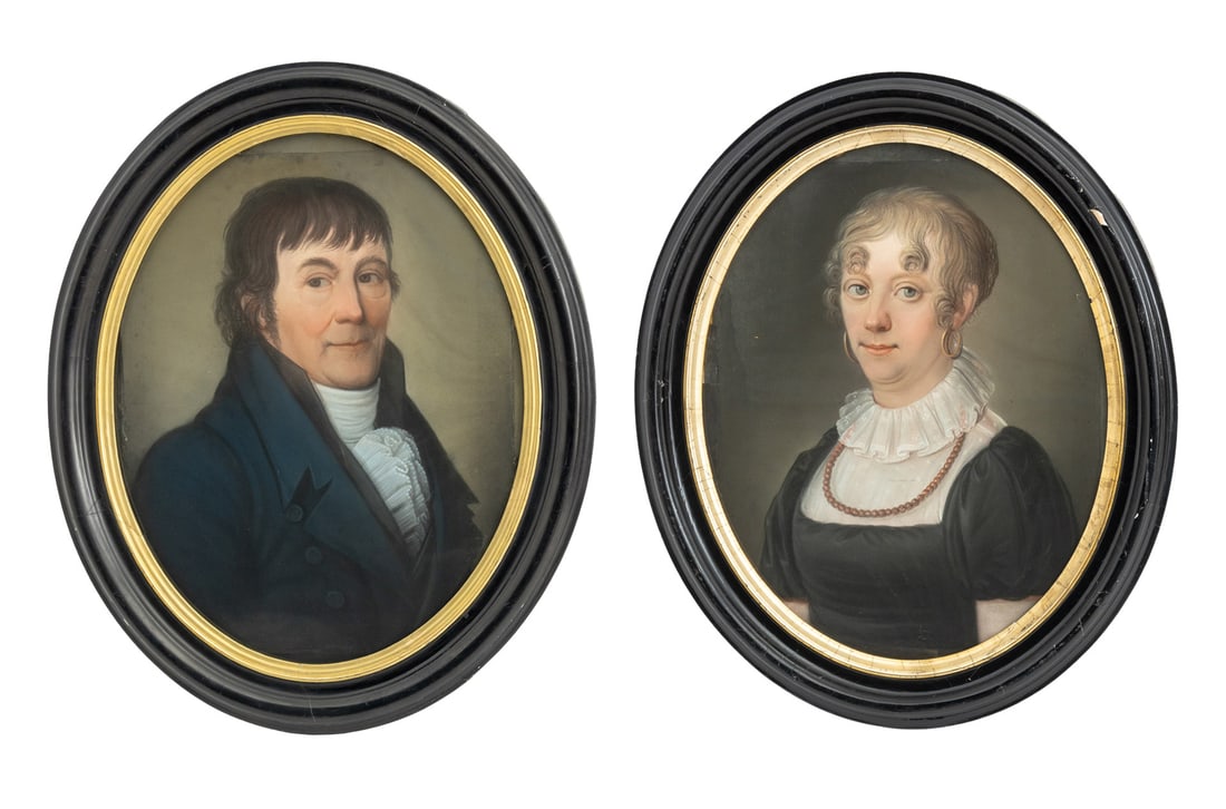 American Fenno Family Ancestor Portraits, Pair (1 of 15)