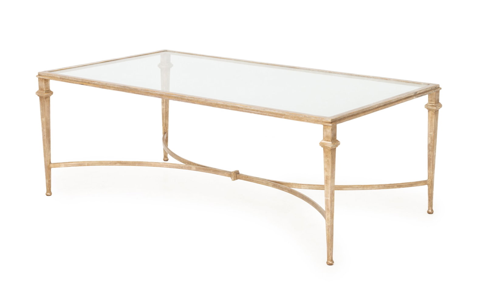Maison Jansen Style Silvered Metal Coffee Table (1 of 9)