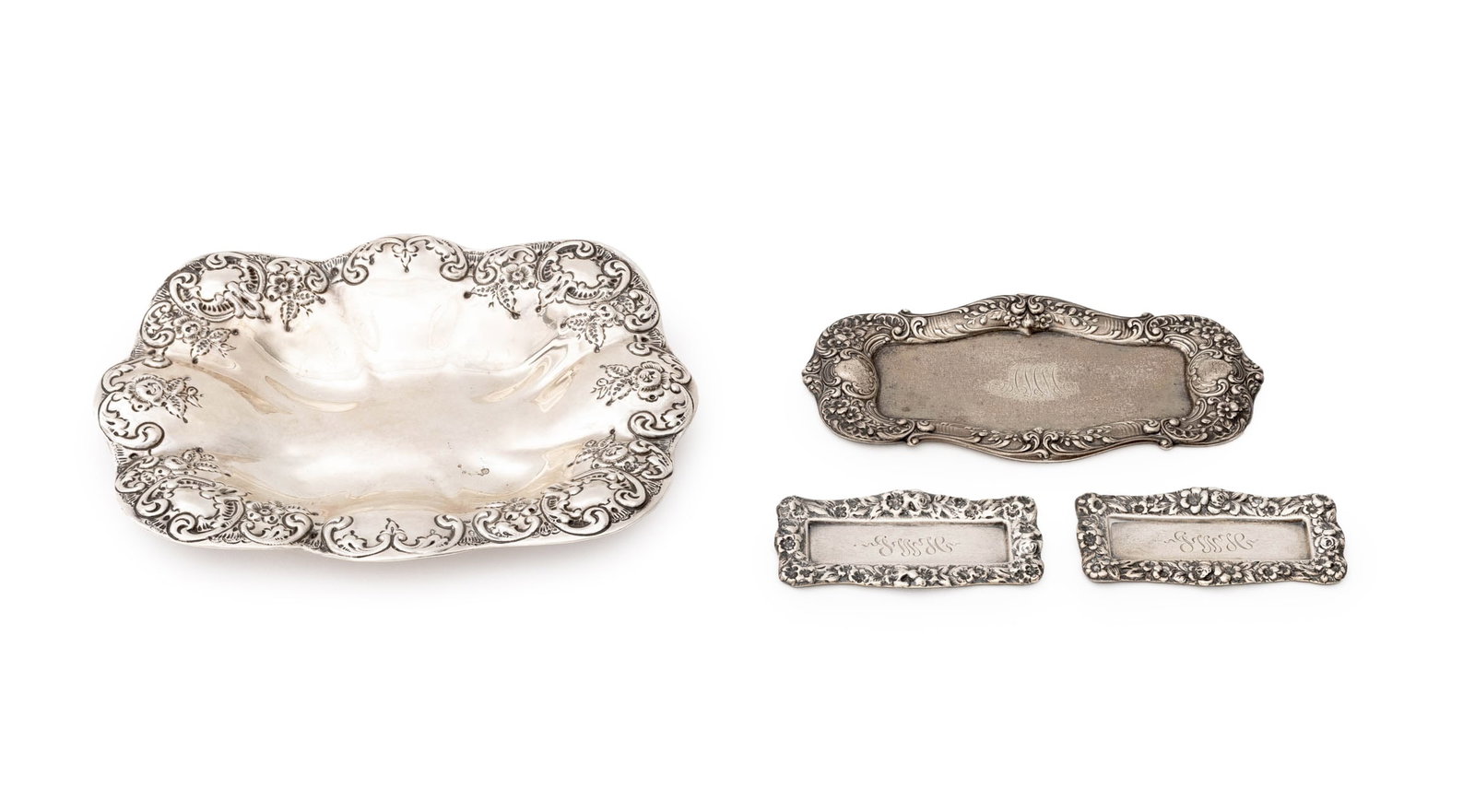 American Art Nouveau Sterling Repousse Trays, 4 (1 of 13)