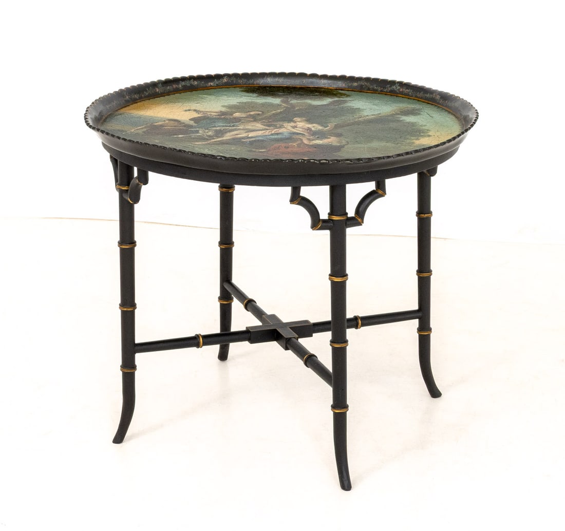 Regency Papier Mache Tray on Later Stand (1 of 7)