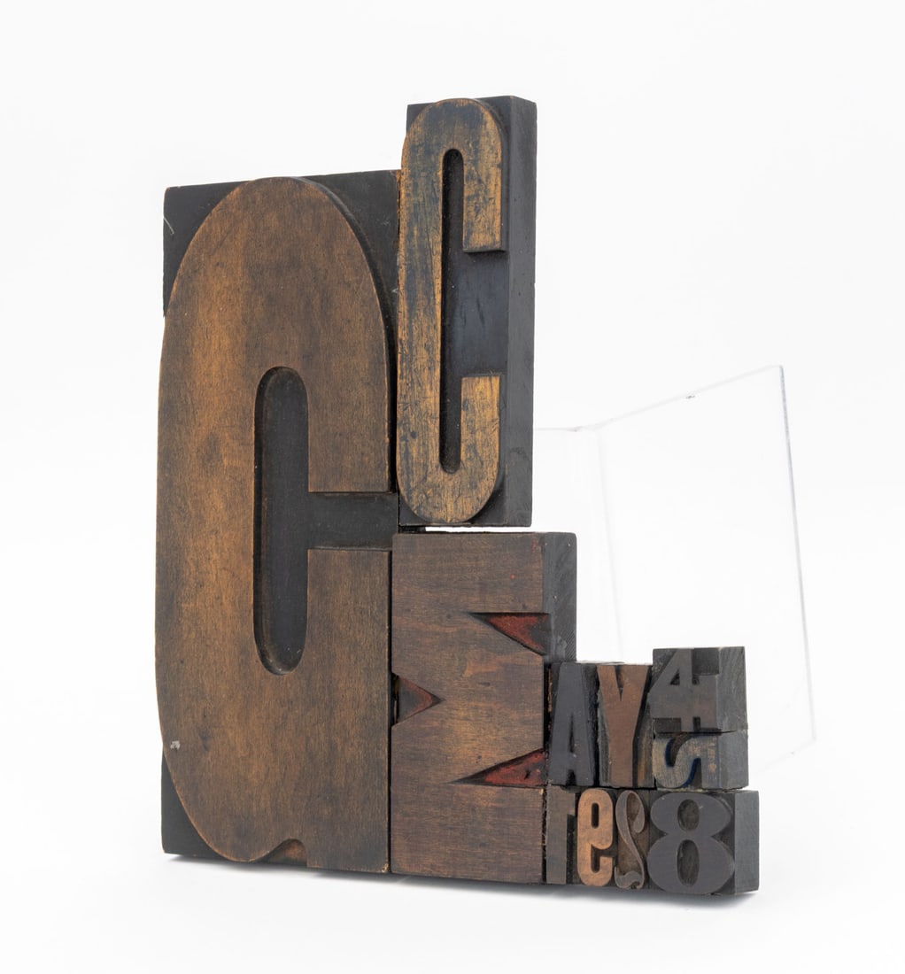 Antique Printer's Block Assemblage Sculpture, 1978 - 6