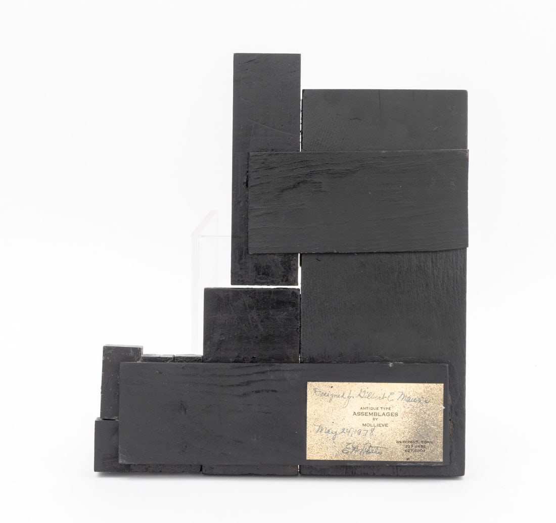 Antique Printer's Block Assemblage Sculpture, 1978 - 7