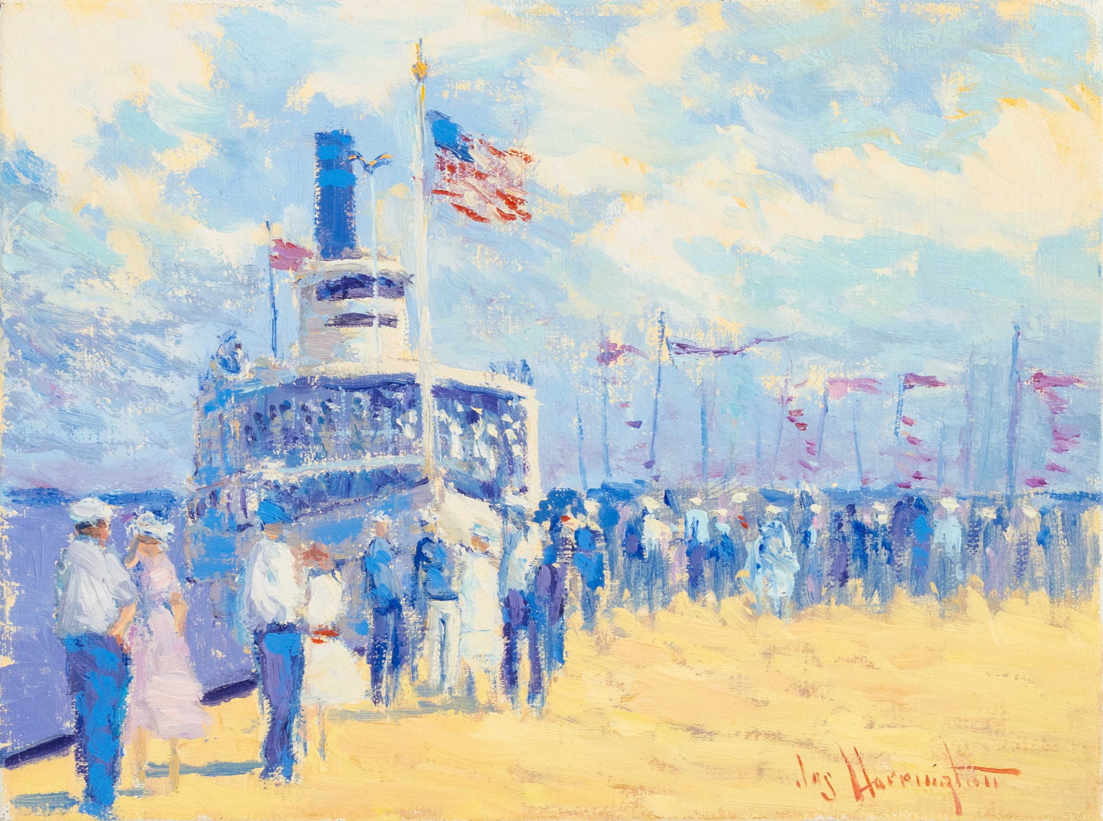 James Harrington At the Dock Oil on Canvas (1 of 7)