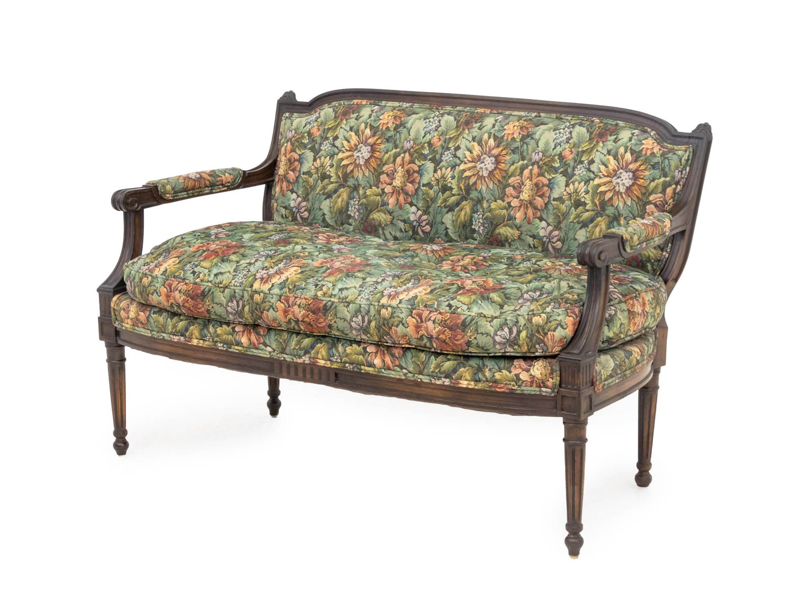 French Provincial Style Mahogany Sofa (1 of 8)