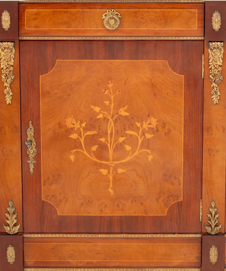 French Empire Style Marble Top Mahogany Sideboard - 3